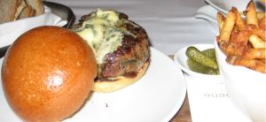 My First Blog Review Burger - Nota Bene - Brisket Beef with Stilton and Caramelized Onions.